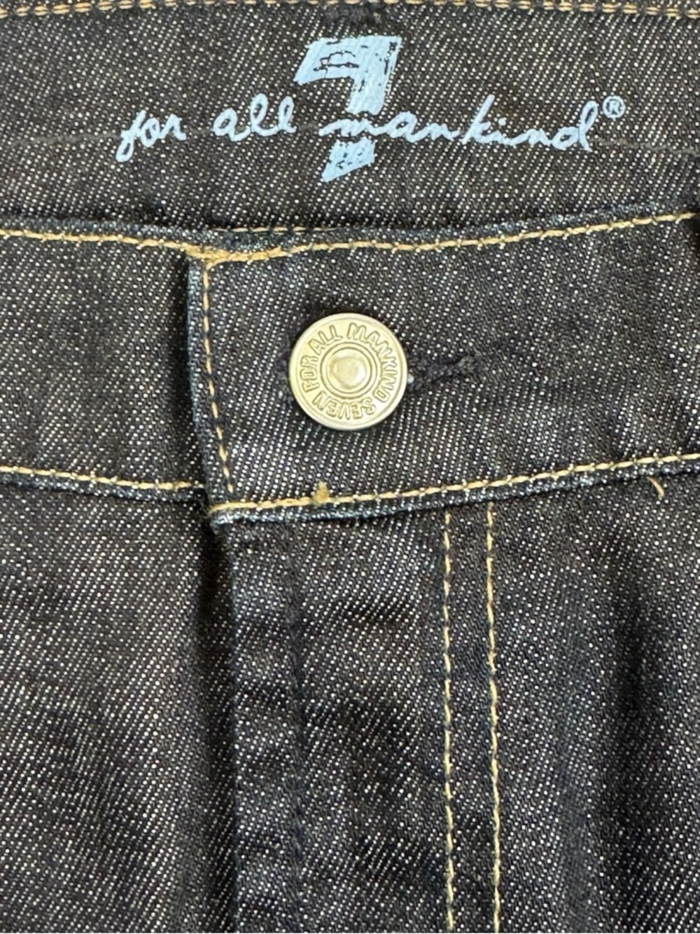 Seven For All Mankind Roxy Y2K Dark Wash Denim Skirt Size 31 - Picture 4 of 7
